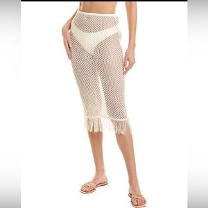 We Wore What Fishnet Crochet Midi Skirt Women's $108 BNWTS